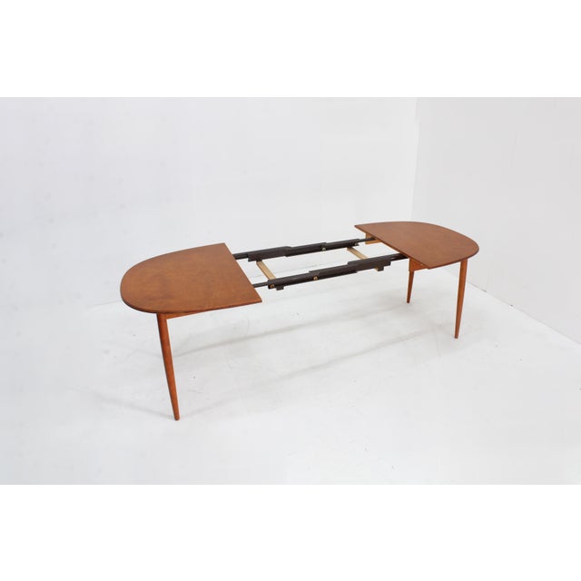 Vintage Oval Extendable Dining Table from Asko, 1970s For Sale - Image 6 of 11