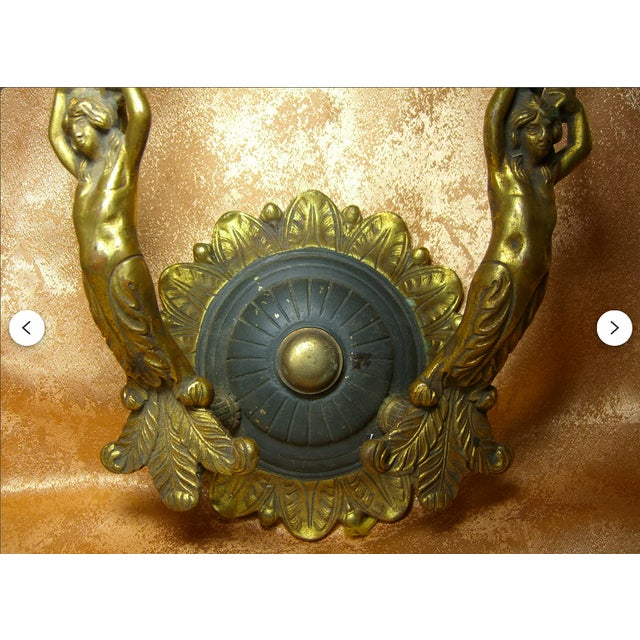 Art Nouveau Sculptural Bronze Wall Sconces, 1920s, Set of 2 For Sale - Image 4 of 10