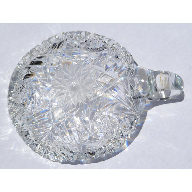 Early 20th Century American Brilliant Period Cut Glass Bowl Handle Sawtooth 50% Lead For Sale - Image 13 of 16