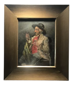 Late 19th Century Antique Framed Portrait Oil Painting