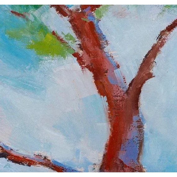 Quiet Places & Coast Trees — Twisted Cypress, Carmel Original oil painting by L. Haas, 8 x 12 in unframed gessoed wood...