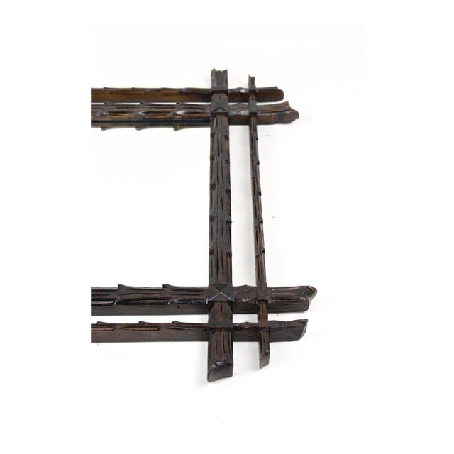 Black Forest Rustic Handcarved Mirror, 1870s For Sale - Image 9 of 15