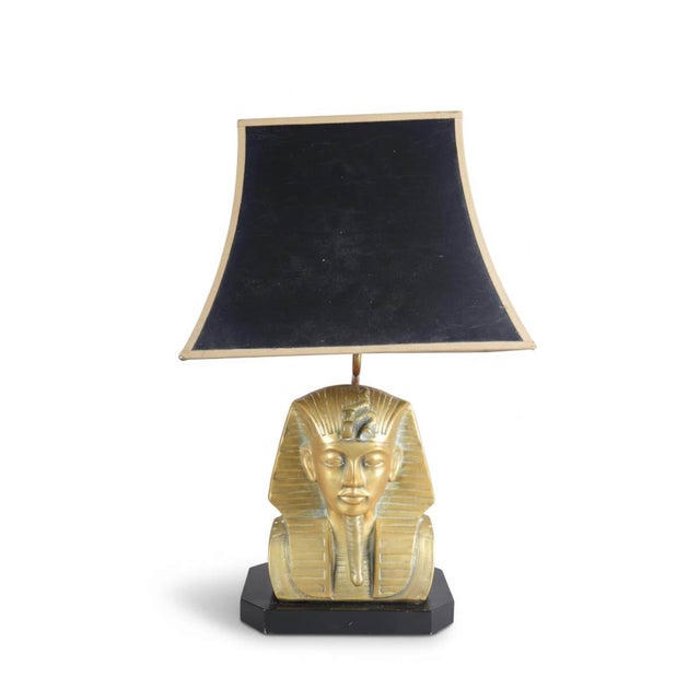 Vintage Brass Pharaoh Table Lamp, 1970s For Sale - Image 11 of 11