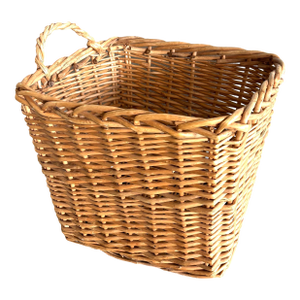 Large Woven Willow Country Basket With Handle