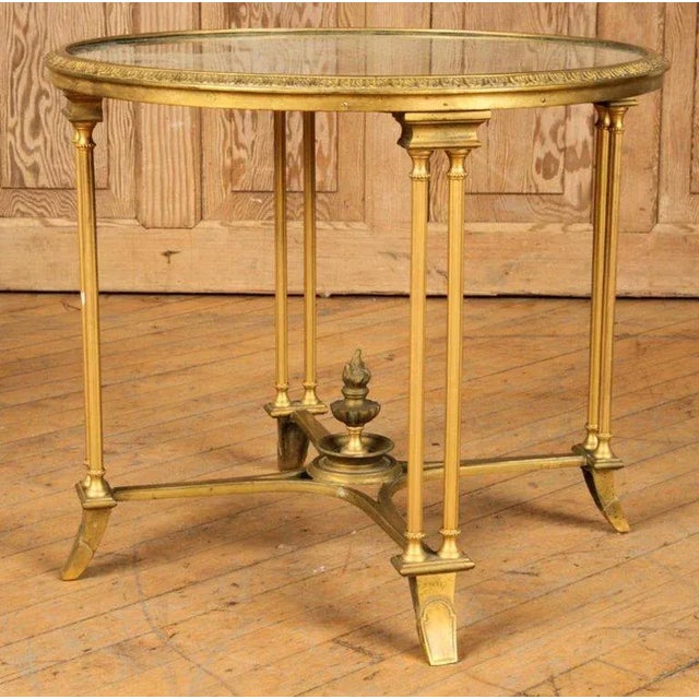 Bronze Pair of Bagues Style Gilt Bronze Neoclassical End Tables or Pedestals For Sale - Image 8 of 13