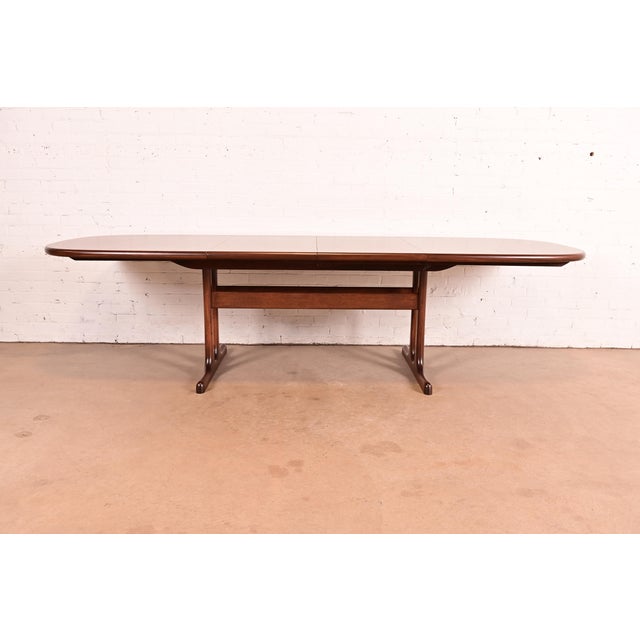 Mid-Century Modern Niels Otto Møller Style Danish Modern Sculpted Rosewood Extension Dining Table, Newly Refinished For Sale - Image 3 of 11