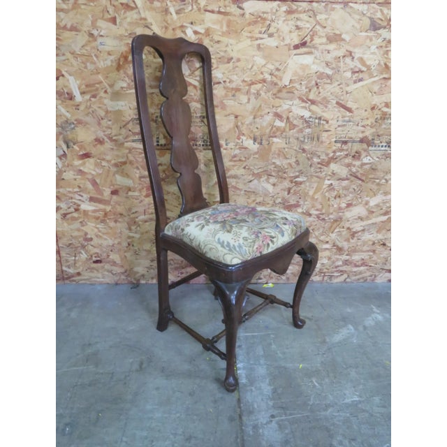 Wood Italian Queen Anne Style Dining Chairs - Set of 6 For Sale - Image 7 of 8