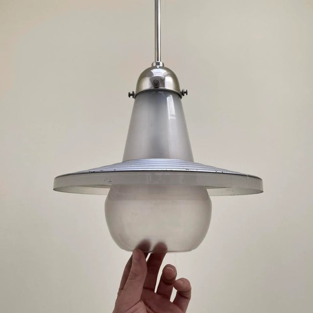 Glass Bauhaus Pendant Lamp For Sale - Image 7 of 13