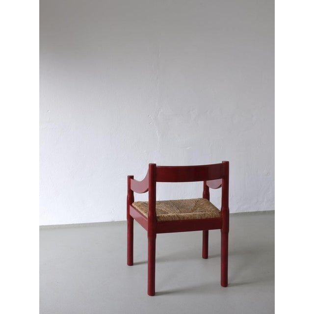 1970s Italian Red Armchairs by Vico Magistretti, 1970s, Set of 2 For Sale - Image 5 of 14