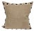 Natural Linen and Leather Toss Pillow For Sale