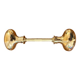 Solid Brass Oval Baldwin Door Knobs - Set of Two For Sale