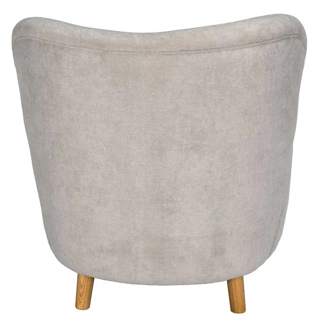 Mid-Century Modern NOIR Laffont Chair with Wheat Fabric For Sale - Image 3 of 3