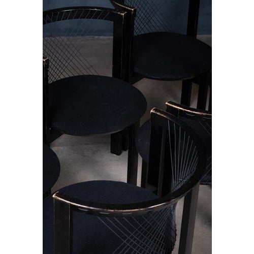 String Chair by Niels Jørgen Haugesen for Tranekær Furniture, Denmark, 1980s, Set of 6 For Sale - Image 6 of 16