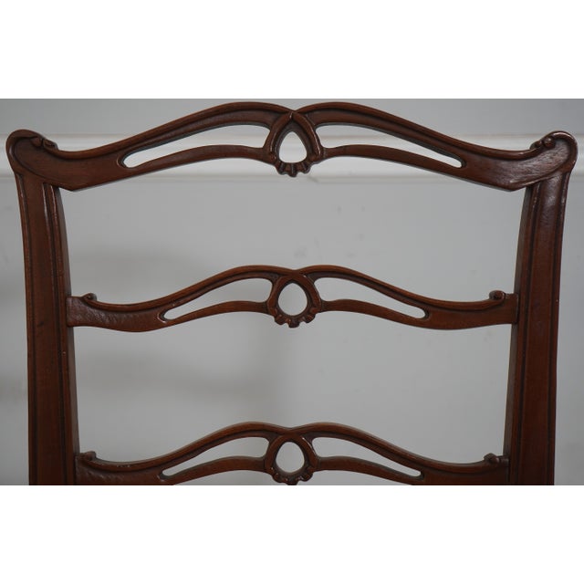Set of 6 Old Colony Mahogany Chippendale Style Ribbon Back Dining Chairs For Sale In Philadelphia - Image 6 of 18