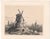Ernest George (1839-1922) "Bruges Windmills" etching on paper, probably a later edition printed for a folio, singed in the...