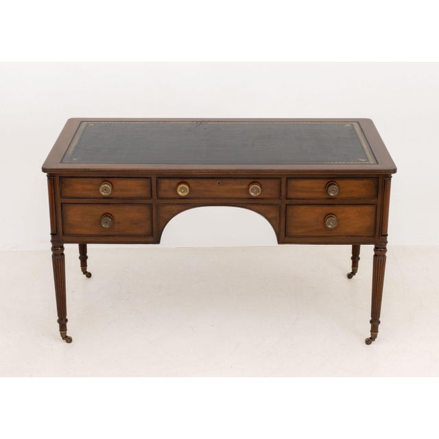 American Kittinger Mahogany Kneehole Desk For Sale - Image 3 of 12