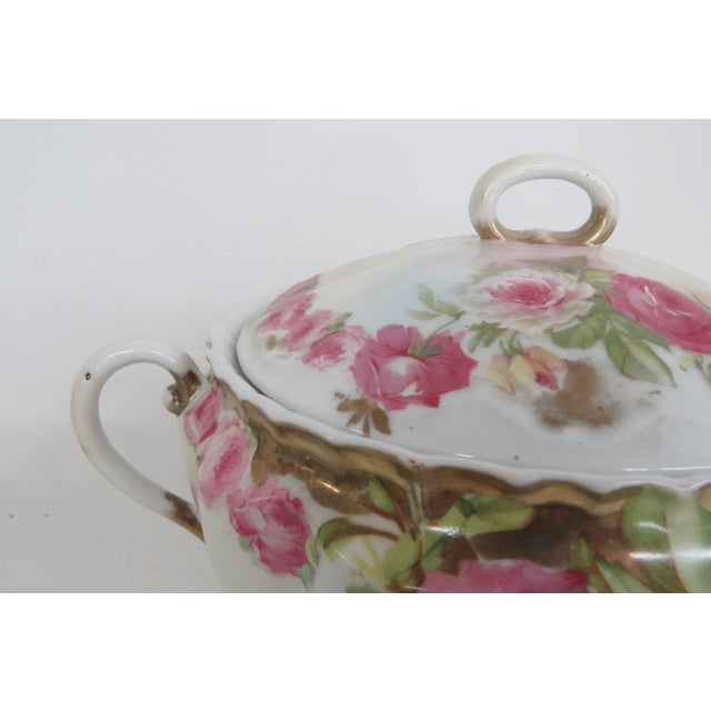 Royal Vienna Roses and Gold Trimmed Double Handled Biscuit Jar With Lid 4574b For Sale - Image 17 of 18