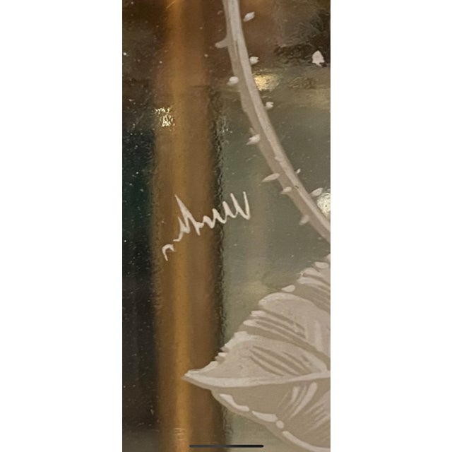 Amber Vintage Mid-Century Carl Faulkenstein Style Lamp For Sale - Image 8 of 8