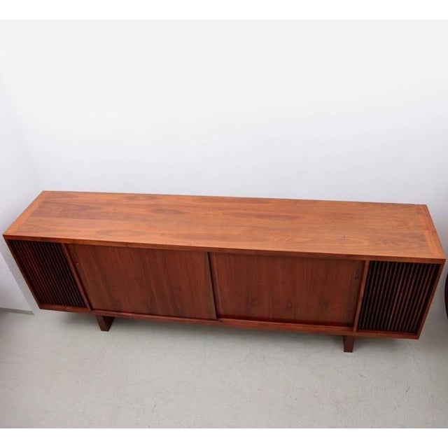 Mid-Century Modern Large Mid-Century Hifi Phone Credenza in Walnut, USA, 1960s For Sale - Image 3 of 9