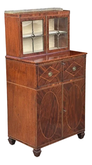 19th Century Regency Mahogany Secretaire Bookcase, 1800s