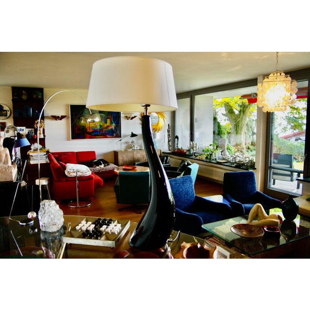 Large Black Ceramic Lamp from Drummer, 1970s For Sale - Image 4 of 8