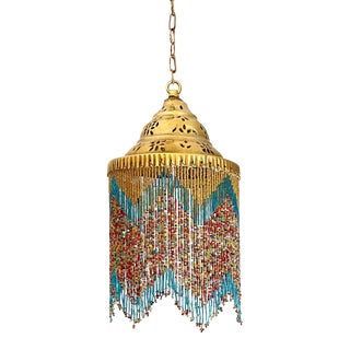Vintage 1970s Moorish Style Dome Top Lantern For Sale