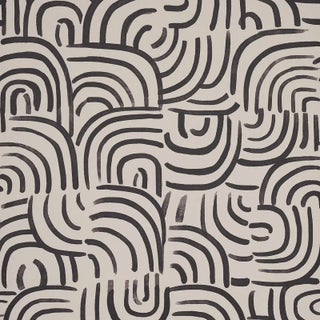 Schumacher x Backdrop New Beat Wallpaper in Carbon For Sale