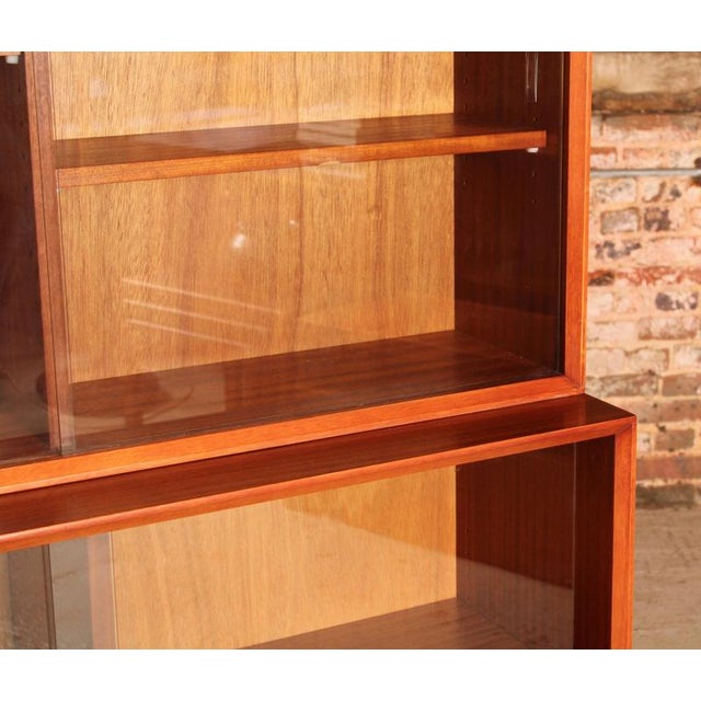 Mid-Century Modern Bookcase in Glazed Mahogany by Herbert E Gibbs, 1970s For Sale - Image 6 of 12