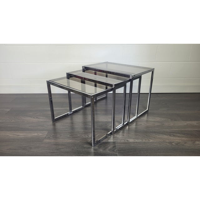 MDA Nesting Tables attributed to Howard Miller for Miller Design Associates, 1970s, Set of 3 For Sale - Image 10 of 10