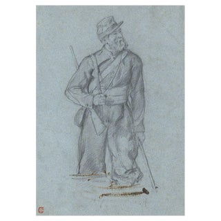 Ernest Crofts RA, Royal Sapper & Miner's Soldier, Crimea, Late 19th Century Drawing For Sale