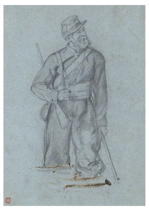 Ernest Crofts RA, Royal Sapper & Miner's Soldier, Crimea, Late 19th Century Drawing