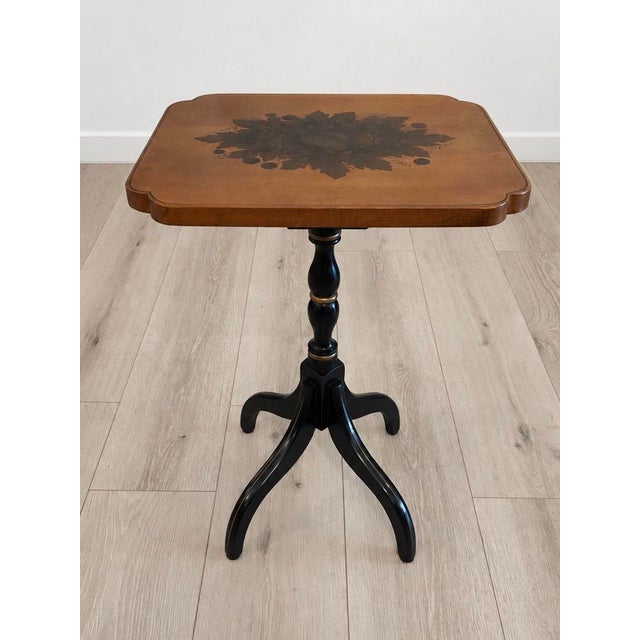 Mid 20th Century Hitchcock Vintage Stenciled Side Table For Sale - Image 5 of 5
