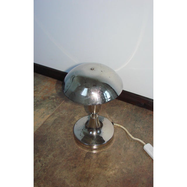 Metal Polish Mushroom Table Lamp, 1960s For Sale - Image 7 of 11