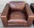 Brown Restoration Hardware Maddox Brown Leather Down Filled Club Lounge Chairs a Pair For Sale - Image 8 of 15