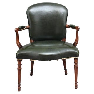 Antique Open Mahogany Armchair, 1830s For Sale