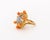 18k Rose Gold Star Sapphire Coral Diamond Ring For Sale In New York - Image 6 of 10