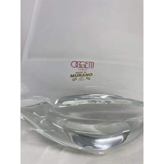 Price reduced $200. Now only $499! Lovely Murano Glass Sailboat from the furnaces of Oggetti. Clear glass. Nice lines....