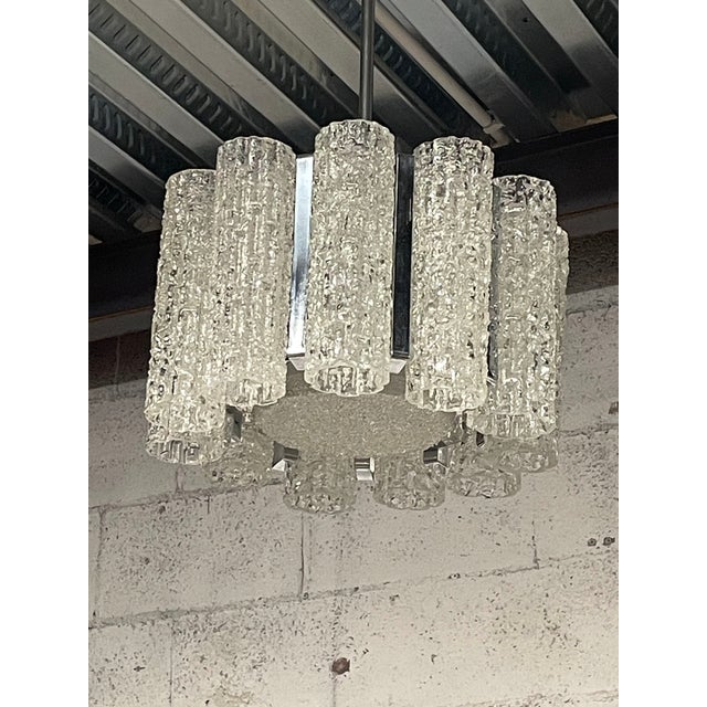 Hanging Light with Murano Tubulars from Doria Leuchten, 1960s For Sale - Image 8 of 18