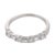Contemporary 1990s Tiffany & Co. Diamond Platinum Half Eternity Wedding Band, Size 5.5 For Sale - Image 3 of 6
