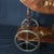 Italian Marquetry Lacquered Drop Leaf Walnut and Brass Bar Cart For Sale - Image 9 of 13