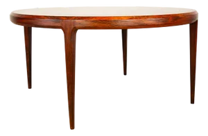 Danish Round Rosewood Coffee Table by Johannes Andersen for CF Christensen Silkeborg, 1960