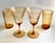 Early 20th Century Antique Needle Etch Amber Crystal Glasses - Set of 4 For Sale - Image 5 of 8