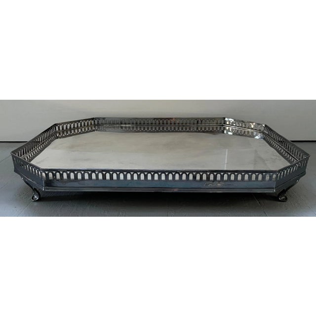 Antique Early 19th Century George III Old Sheffield Silver on Copper Galleried Tray or Plateau For Sale - Image 10 of 13