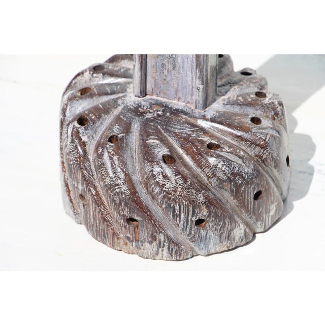 18th Century Portuguese White Baroque Wooden Cross For Sale - Image 9 of 13