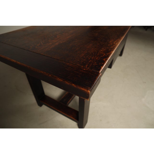 Dark Stained Dining Table by Jean Batenburg for Mi, Belgium, 1969 For Sale - Image 11 of 16