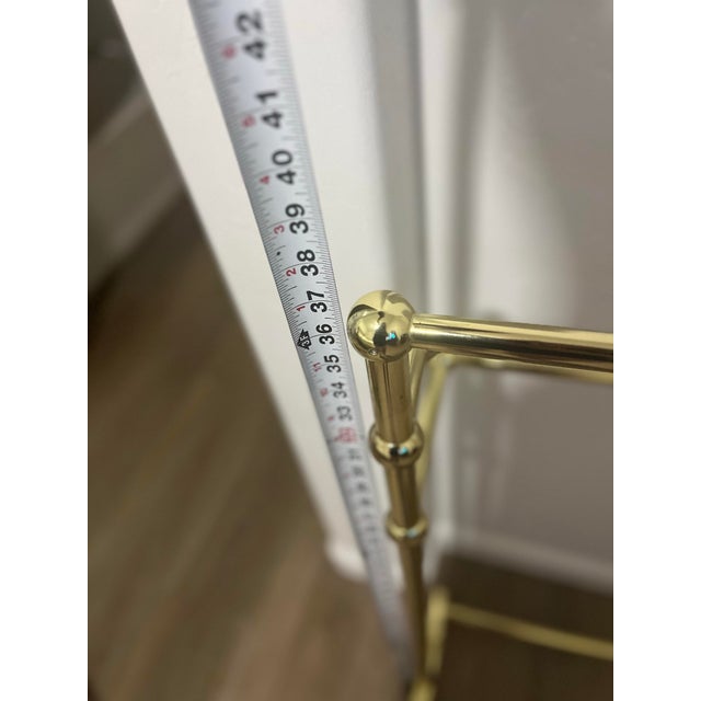 1970s Vintage Solid Brass Quilt/Towel Rack For Sale - Image 5 of 11