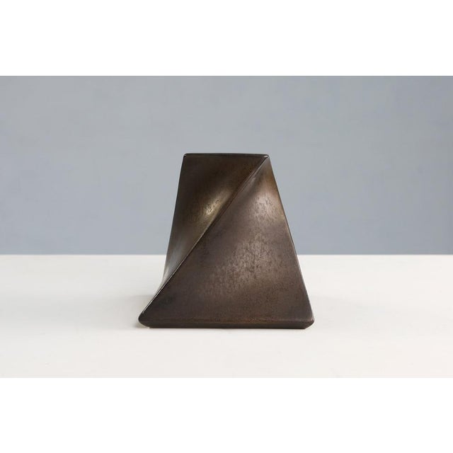 1970s Bronze Candleholder in Ceramic from Jan Van Der Vaart, the Netherlands, 1978 For Sale - Image 5 of 9