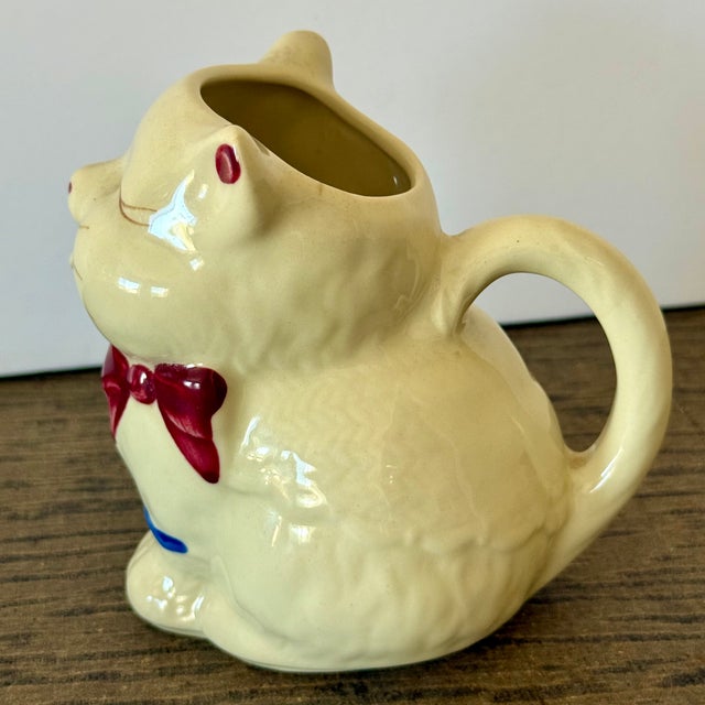 Tan 1950s Mid-Century Modern Shawnee Pottery Puss 'N Boots Creamer Mini Pitcher For Sale - Image 8 of 9