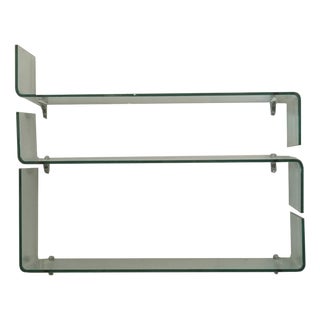 Glass Babila Shelves by Luca Casini for Fiam, Italy, 1990s, Set of 3 For Sale
