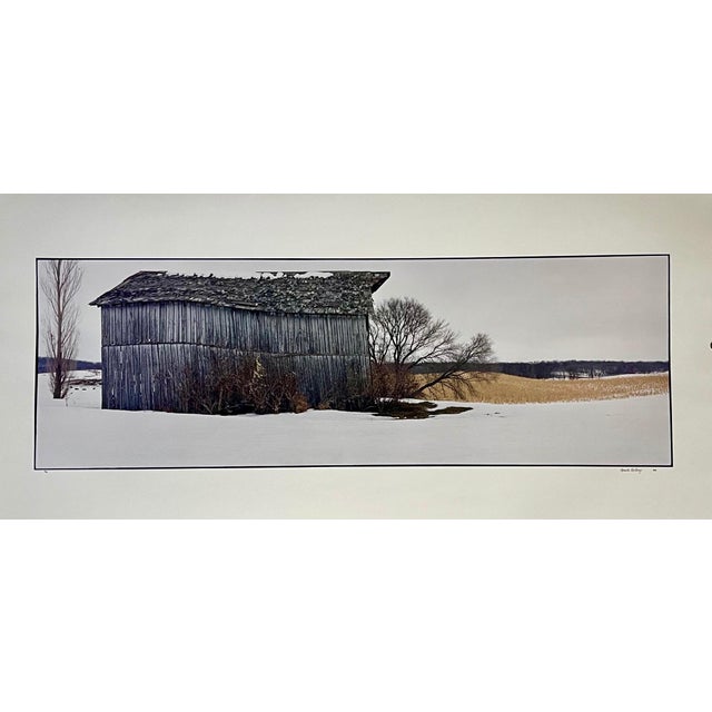 Maxwell Mackenzie, Barn in Snow, Winter Landscape, Large Panoramic Color Photograph Signed Photo, 1993 For Sale In Miami - Image 6 of 8